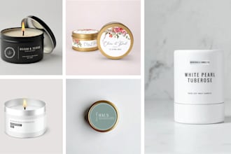 make luxury candle labels with editable files