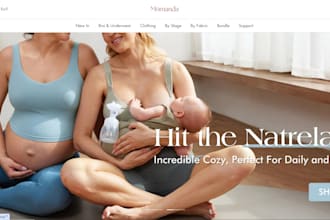 design elegant maternity wears shopify store newborn and pregnancy website