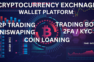 design crypto exchange website crypto wallet app p2p app blockchain spot trading