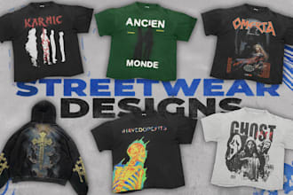 create graphic streetwear designs for your clothing brand