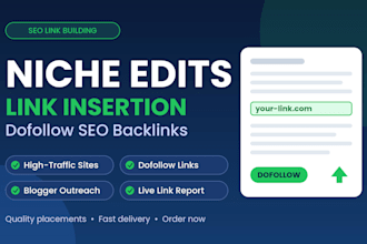 do niche edits, link insertion and dofollow seo backlinks