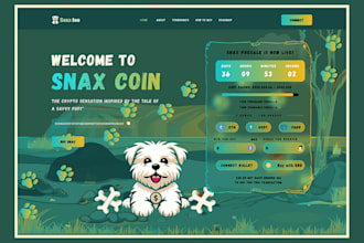 develop crypto token presale website, ico, nft, meme website tokenomics roadmap