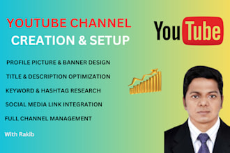 youtube channel create setup and organic promotion