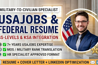write a usajobs federal resume for veterans and military transition