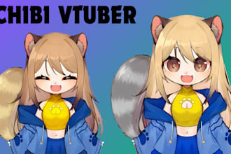 design live2d chibi vtuber character anime vtuber rigging pngtuber vtuber model