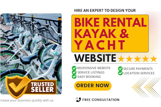 design bike rental ski snowboard scooters yacht boats kayak subscription website