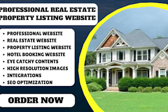 build property management website, real estate website, property listing website