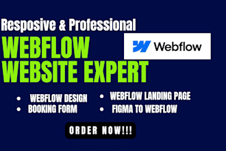 design, redesign, update or fix webflow website, convert figma to webflow