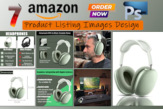 design amazon product listing images, main photo editing, infographics pictures