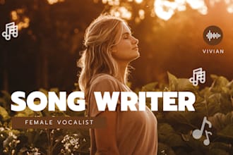 be your professional pop, rnb and edm female singer and songwriter