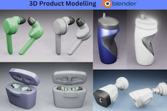 do product 3d modelling, concept 3d modelling, game assets models in blender