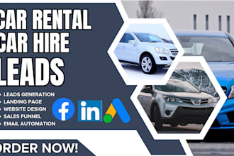 generate car rental leads, car hire, car dealership leads via car rental website