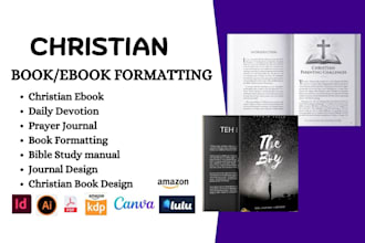 format, design christian ebook, journal, prayer book planner, daily devotion,KDP