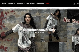 y2k shopify website design y2k website design y2k shopify website redesign y2k