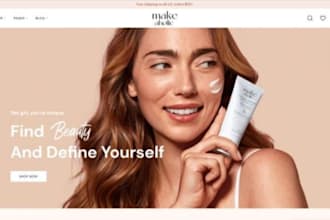 do skin care wordpress website, cosmetic website, stunnig skin care, shopify web