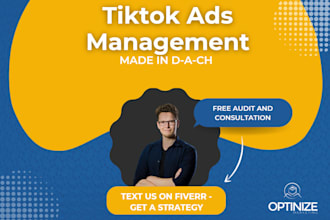 be your tiktok ads manager and video ads producer,  in german