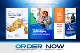 design bifold, trifold business brochure, company profile, event program