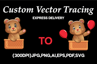 do custom vector tracing with transparent background