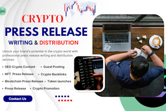 do crypto press release writing and distribution to major crypto news media