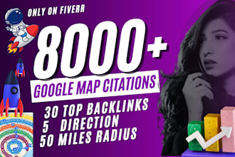 do 8000 google map citations for local SEO gmb ranking