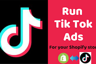 run tiktok ads, for your shopify store