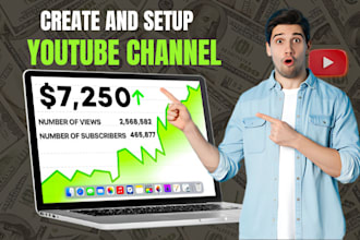 create and setup youtube channel