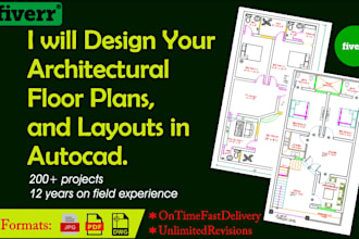 design 2d layout plan for residential or commercial building