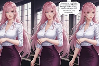 design anime character for fanart, oc, vtuber art or manga illustration