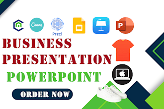 design customized business powerpoint presentation, canva, google slides keynote