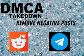 takedown copyright infringing content and leak on telegram dmca, reddit report