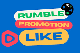 do organic rumble video promotion, SEO optimization, views,likes,followers