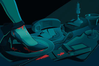 draw mysterious, enchanting digital illustration, book illustration