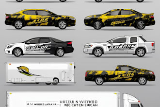 create a custom vehicle wrap, cars, pickups, trailers, etc