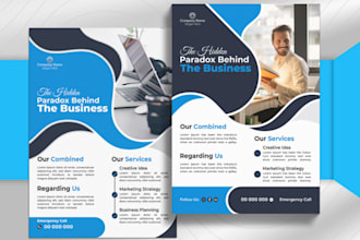 make professional pamphlet flyer digital business poster design brochure leaflet