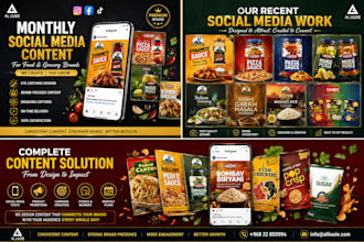 design monthly social media content for your food business