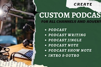 write podcast note show note podcast writing and script, podcast promotion