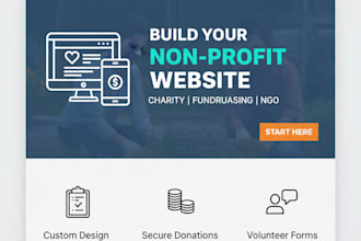build charity, ngo, fundraising, nonprofit, wordpress site