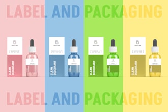 design bottle label and packaging for your product