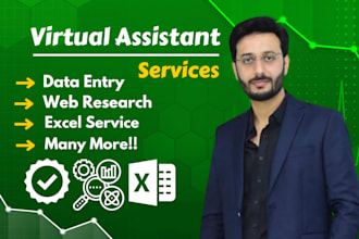 do excel data entry, web research, copy paste, list or find email address