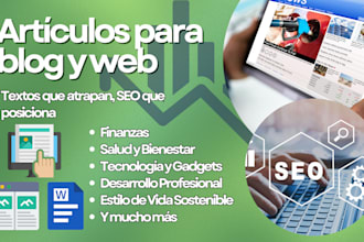 write articles and posts for your blog in spanish