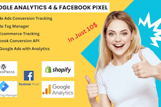 setup google analytics 4, ecommerce and conversion tracking