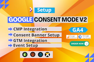 setup gdpr cookie consent mode v2, cookie consent banner by google tag manager