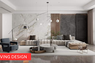 do interior design of your home office bedroom, and living room with VR