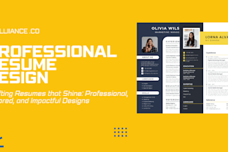 design professional cvs, resumes, and portfolios