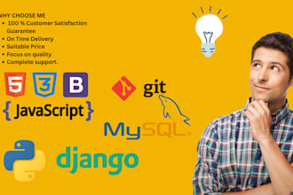 be your professional full stack python django web developer
