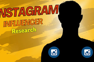 do instagram, youtube influencer research in 24 hours