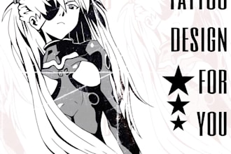 draw custom tattoo design in any style