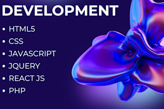 do front end development using HTML5 CSS javascript jquery bootstrap PHP and rjs