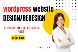 design responsive restaurant, blog, agency, booking website