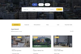 do professional real estate website with admin panel